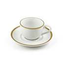 كوب قهوة 270 مل مع صحن بورسلان بني عاجي بورسليتا Porceletta Porcelain Coffee Cup & Saucer - SW1hZ2U6MTg1MzAwMg==