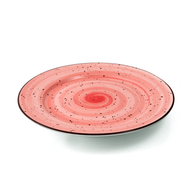 Porceletta Red Color Glazed Porcelain Flat Plate 15.5 cm / 6" - SW1hZ2U6MTg1MjE5NQ==