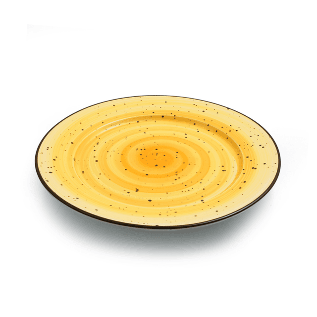 Porceletta Yellow Color Glazed Porcelain Flat Plate 15.5 cm / 6" - SW1hZ2U6MTg1MjE5OA==