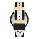 Puma Reset V1 Analog Quartz Watch For Women With Silver & Black Nylon Band - Pu P1022 - SW1hZ2U6MTgxNjM5NA==