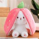 Rabbit Muppet Toys - Bunny Toy Carrot Plush With Zipper, Easter Bunny Plush Cute Strawberry Rabbit, Easter Reversible Strawberry Bunny Plush Doll Gift - SW1hZ2U6MTg0MTcwMw==