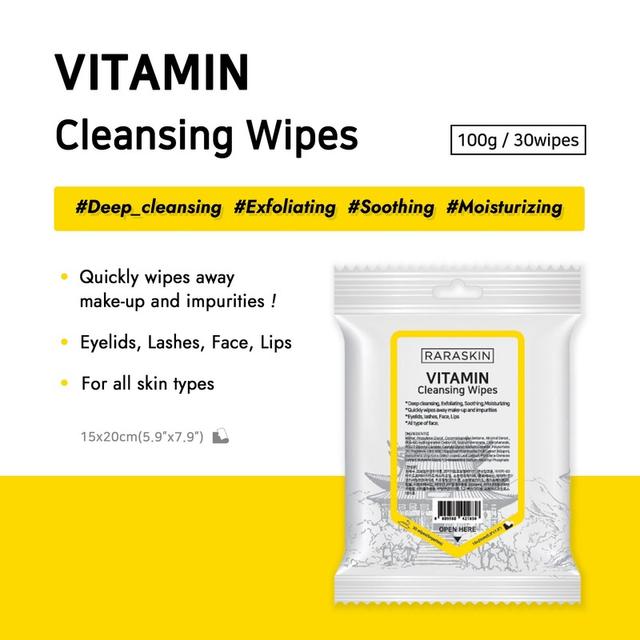 Raraskin Cleansing Wipes - Vitamin - SW1hZ2U6MTg0MTgxNQ==