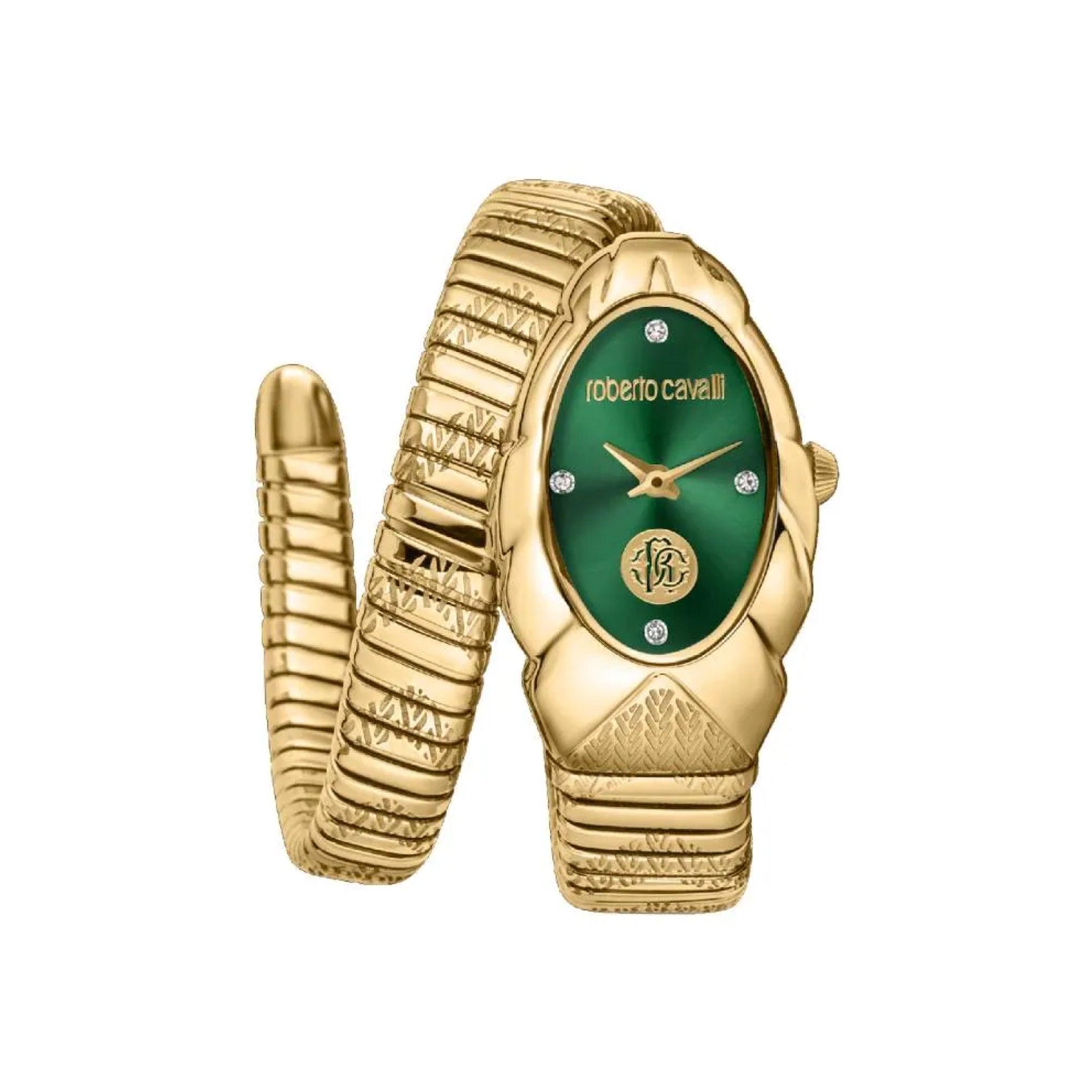 ساعة نسائية راديس ذهبية روبرتو كافالي Roberto Cavalli Women's Radice Gold Color Watch Rc5l052m0035