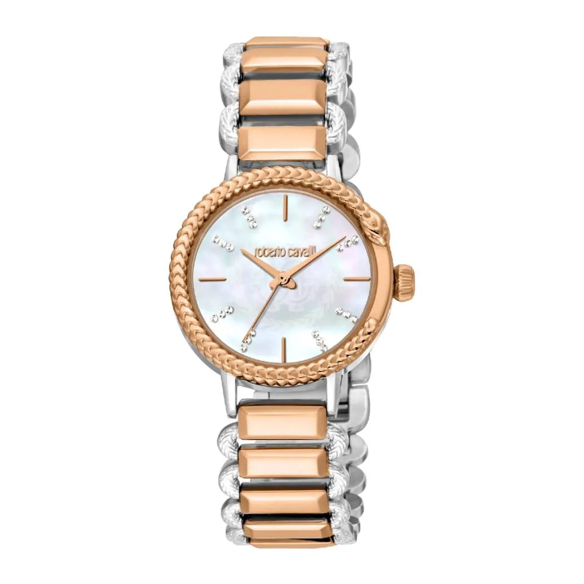 Roberto Cavalli Women's Vista Two Tone Silver & Rose Gold Color Watch Rc5l020m0105