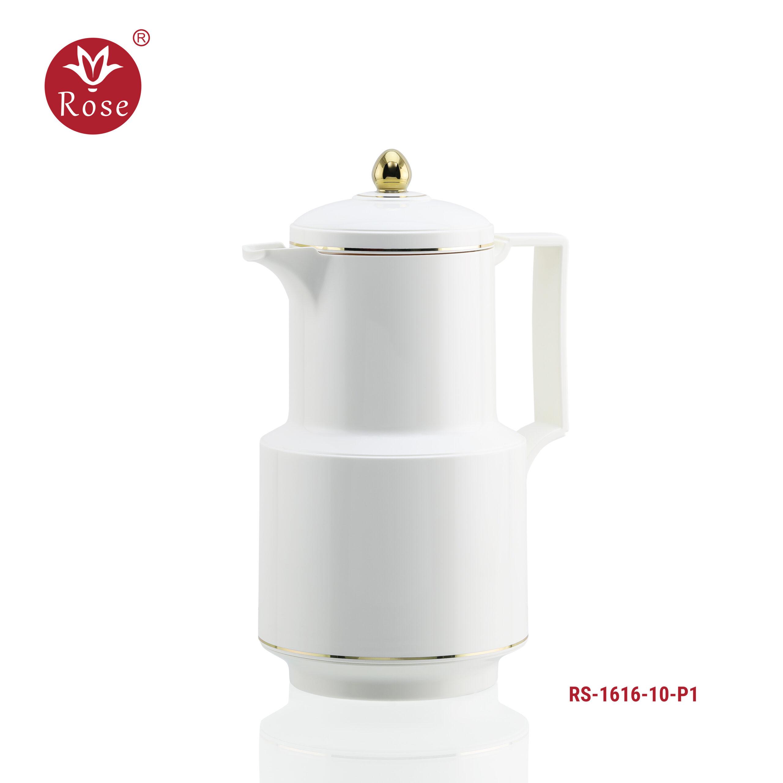 Rose Pearl White Vacuum Flask 1.0 Liter RS-1616 White