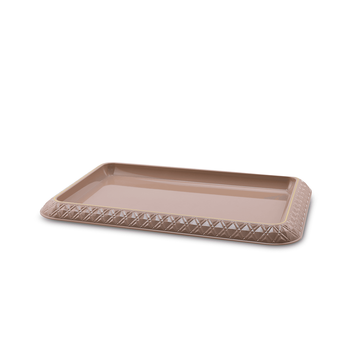 صينية تقديم بلاستيك 49 سم بني من روز Rose Plastic Tray