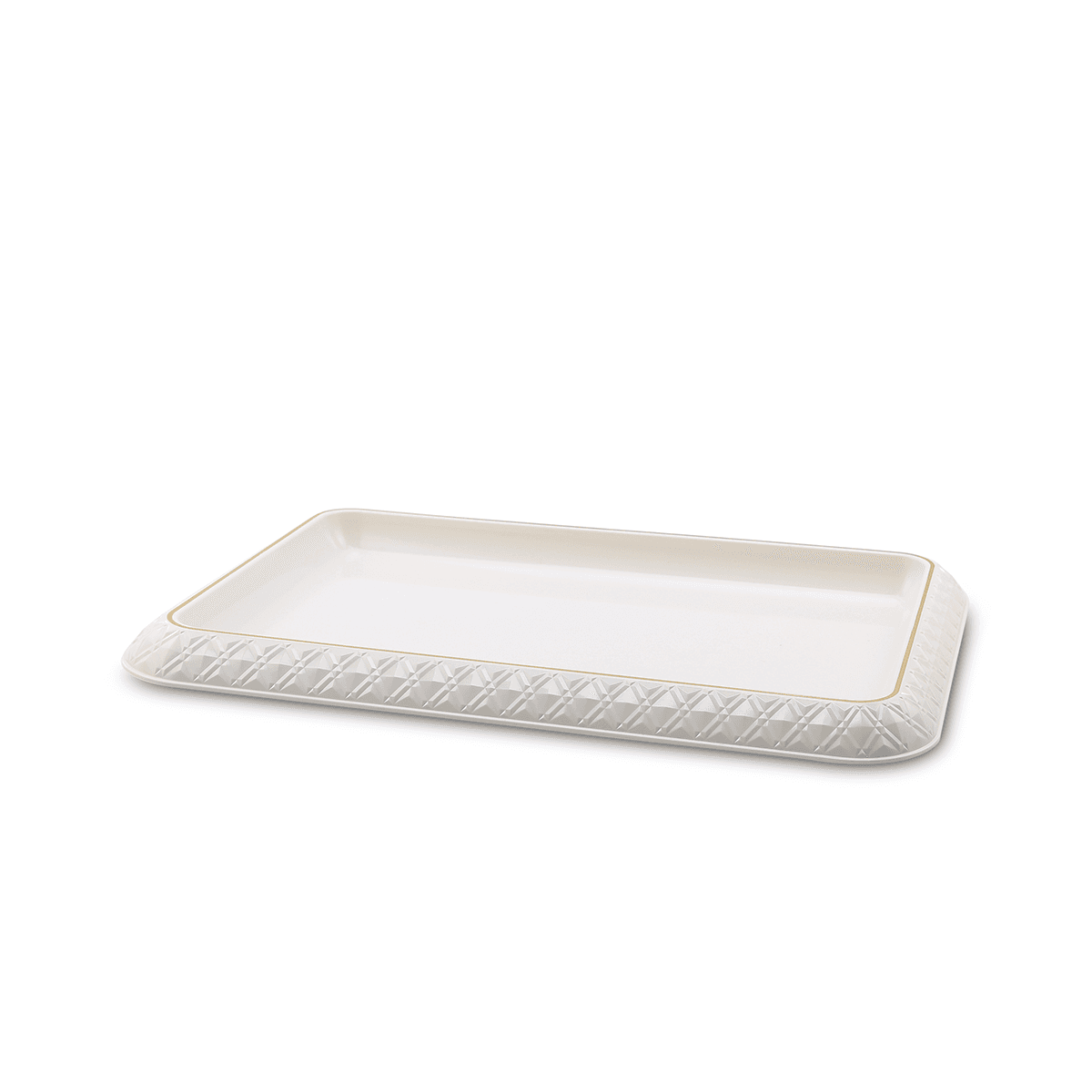 صينية تقديم بلاستيك 49 سم أبيض من روز Rose Plastic Tray