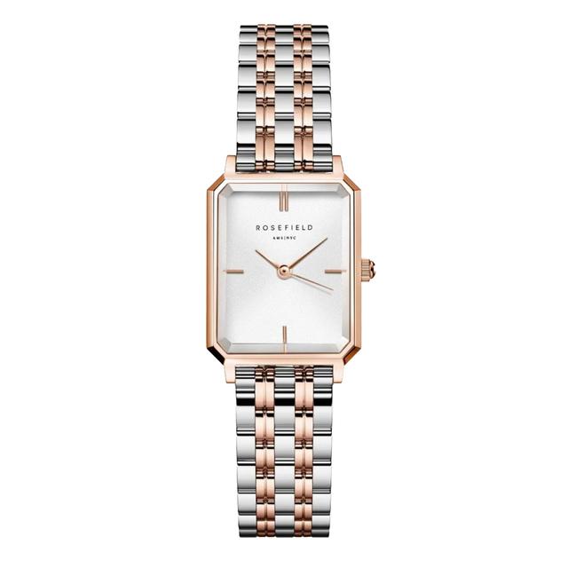 Rosefield Owrsr-O64 The Xsmall Octagon Rose Gold And Silver Stainless Steel Watch - SW1hZ2U6MTgxNzE1Mg==