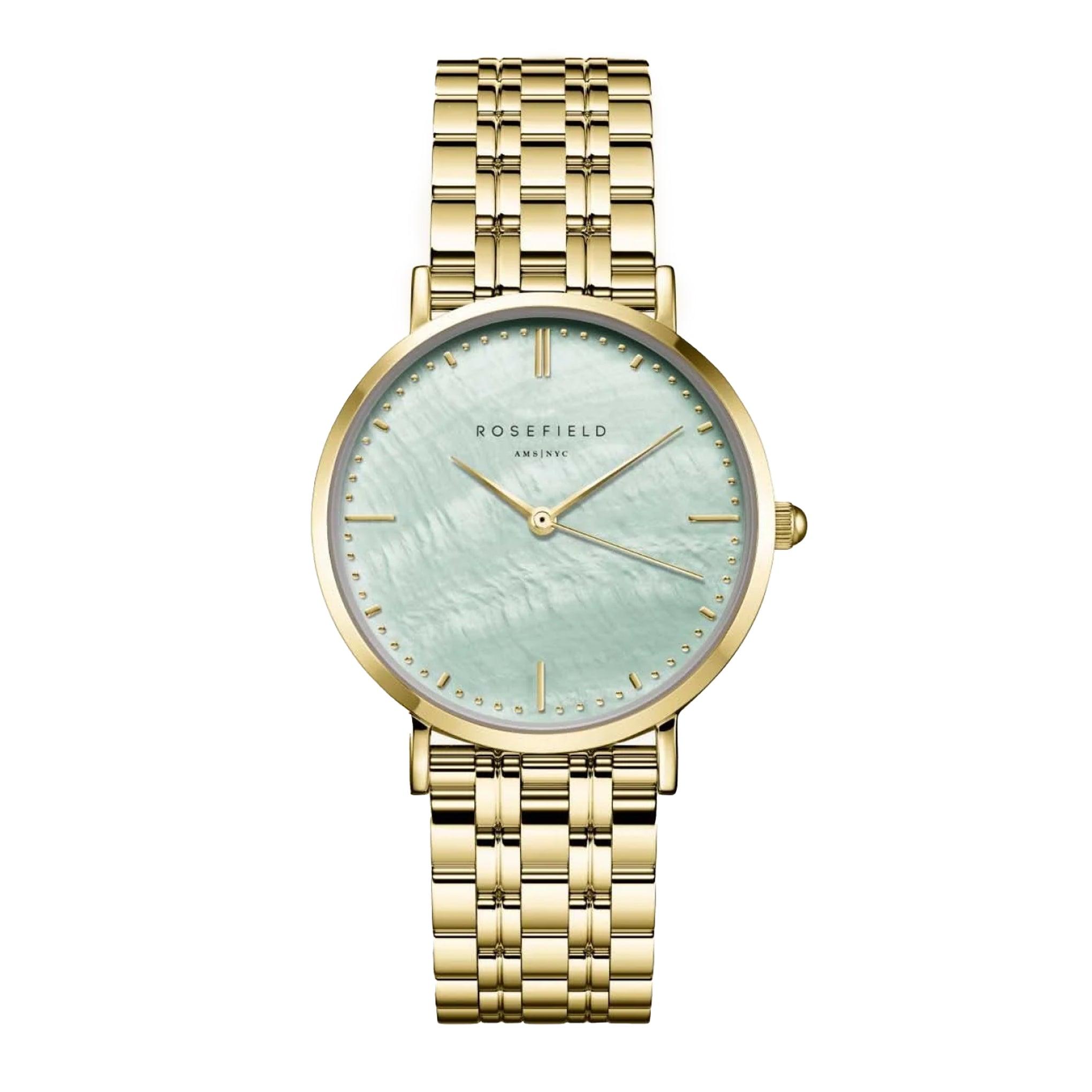 Rosefield Upper East Side Green Gold Stainless Steel Watch Uggsg-U37