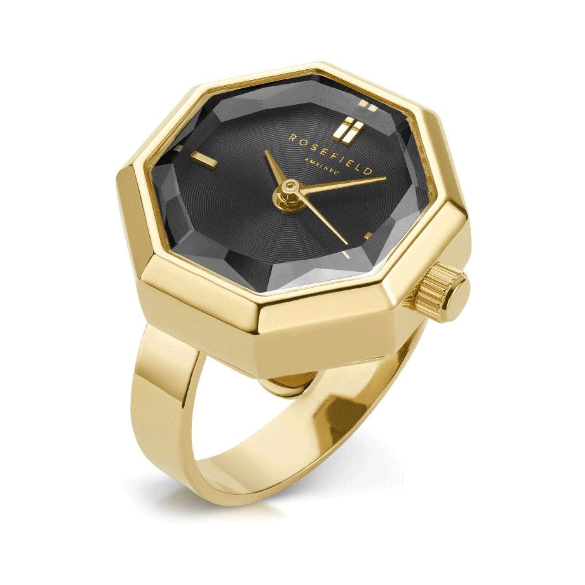 ساعة خاتم نسائية ذهبية من روزفيلدRosefield Women Watch Ring Sbgsg-O67