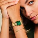 Rosefield Women's Boxy Xs Emerald Gold Stainless Steel Watch Begsg-Q050 - SW1hZ2U6MTgyNDU5NA==