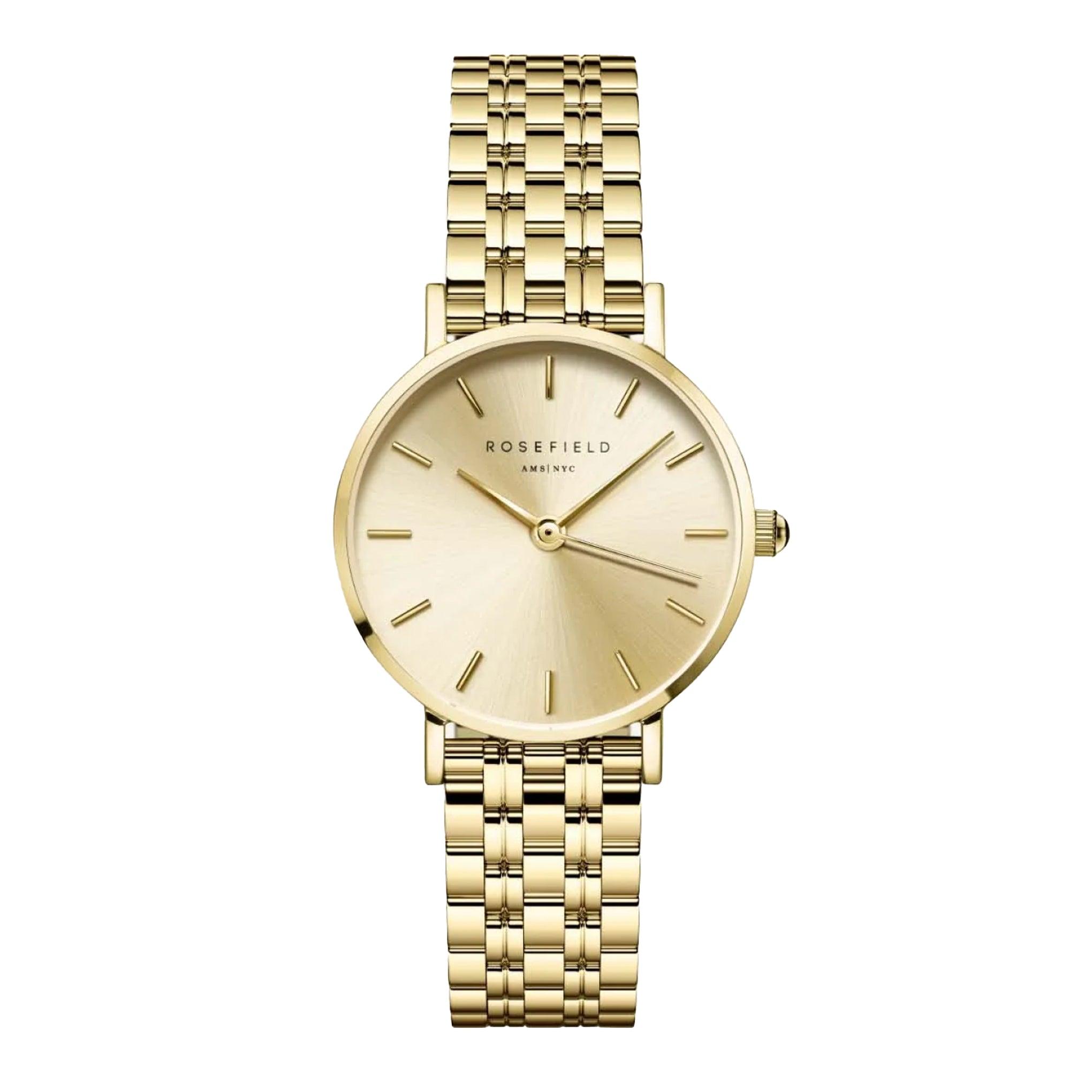 Rosefield Womens Small Edit Gold Stainless Steel Watch Scgsg-S05