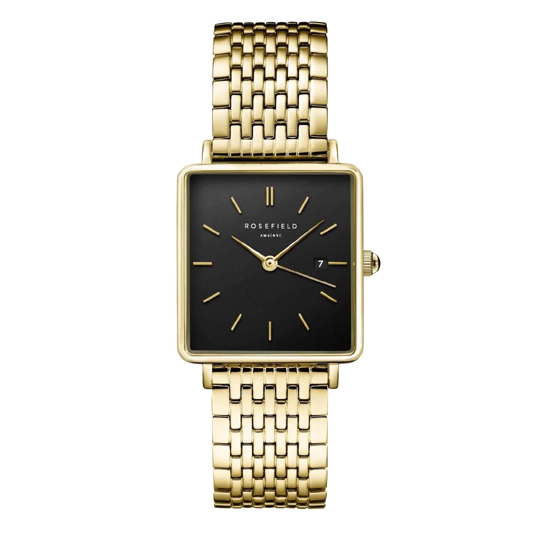 Rosefield Women's Watch The Boxy Gold 26 X 28mm Square Case Qbsg-Q017