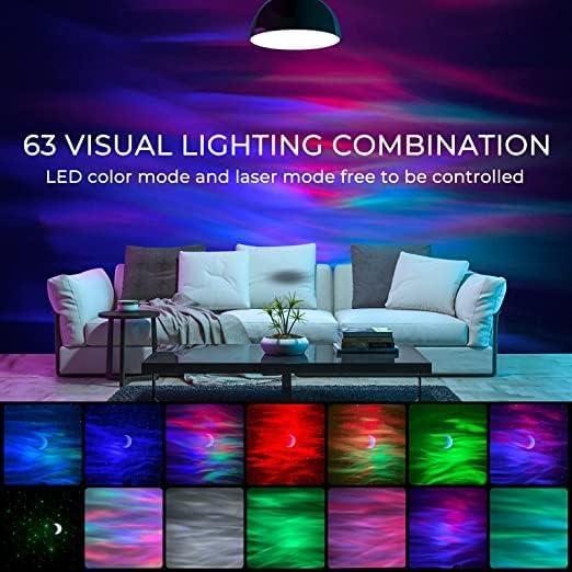 Sandokey Galaxy Star Projector, 3 In 1 Led Northern Lights Aurora Projector, 6 White Noise Starry Moon Light With Bluetooth Speaker For Adult Kids Gift, Bedroom, Room Décor - SW1hZ2U6MTg0MTc4Ng==