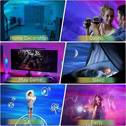 Sandokey Galaxy Star Projector, 3 In 1 Led Northern Lights Aurora Projector, 6 White Noise Starry Moon Light With Bluetooth Speaker For Adult Kids Gift, Bedroom, Room Décor - SW1hZ2U6MTg0MTc5MA==