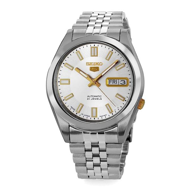 ساعة للرجال ستانلس ستيل أوتوماتيكية من سايكو فايفSeiko 5 Jubilee Bracelet  Snkg39j1 - SW1hZ2U6MTgyMzE4Ng==