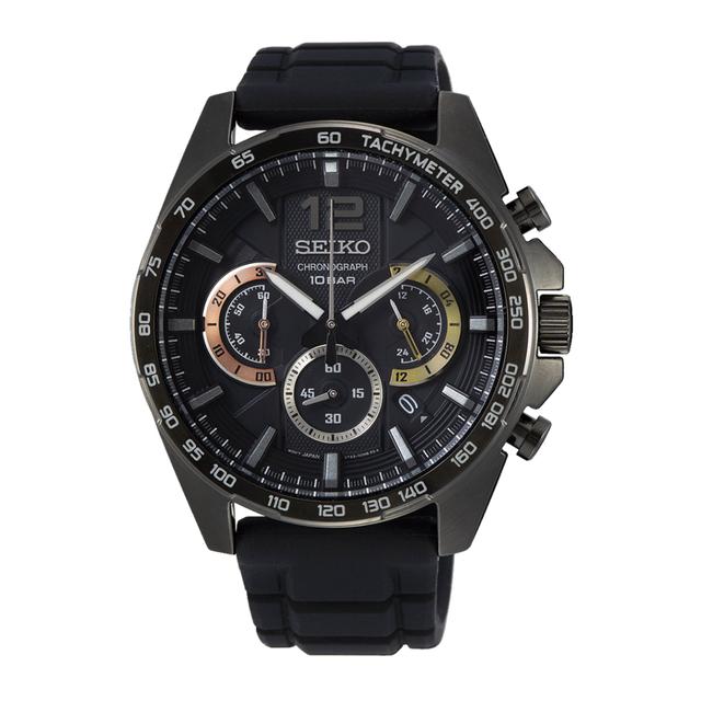 Seiko Conceptual Series Black Silicone Strap Chronograph Ssb349p1 - SW1hZ2U6MTgyNzgxMg==