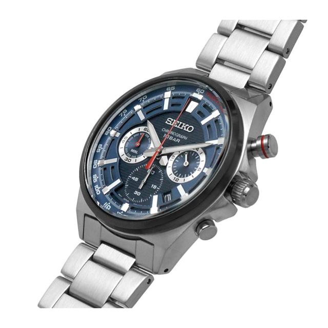 ساعة رجالية كوارتز فضية ستانلس ستيل من سايكو Seiko  Ssb407p1 - SW1hZ2U6MTgyNjgzMw==