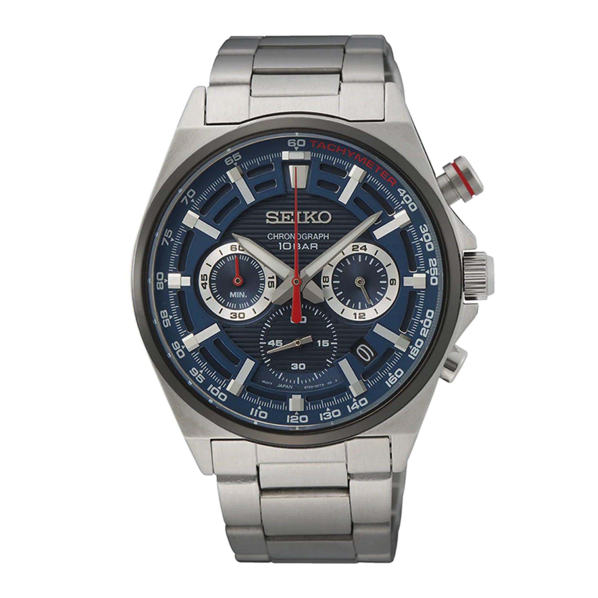 ساعة رجالية كوارتز فضية ستانلس ستيل من سايكو Seiko  Ssb407p1