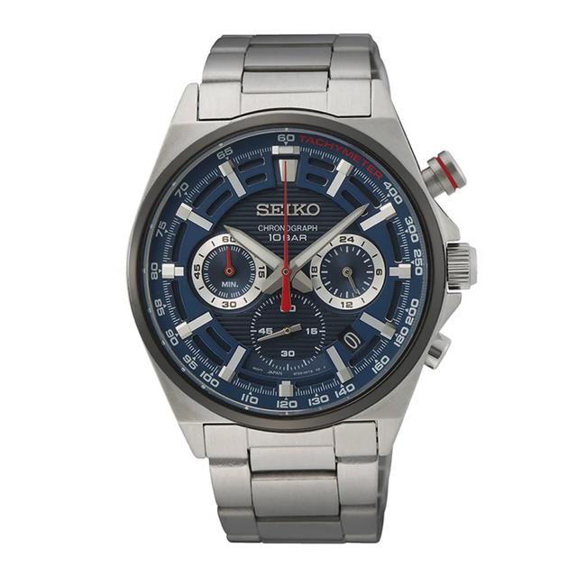 ساعة رجالية كوارتز فضية ستانلس ستيل من سايكو Seiko  Ssb407p1 - SW1hZ2U6MTgyNjgyNw==