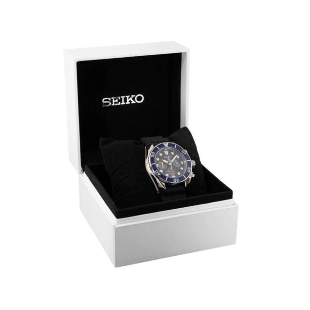 ساعة رجالية بحركة كوارتز وكرونوغراف مع حزام سيليكون من سايكو Seiko Men's Prospex  Ssc759j1 - SW1hZ2U6MTgxNjgzMw==