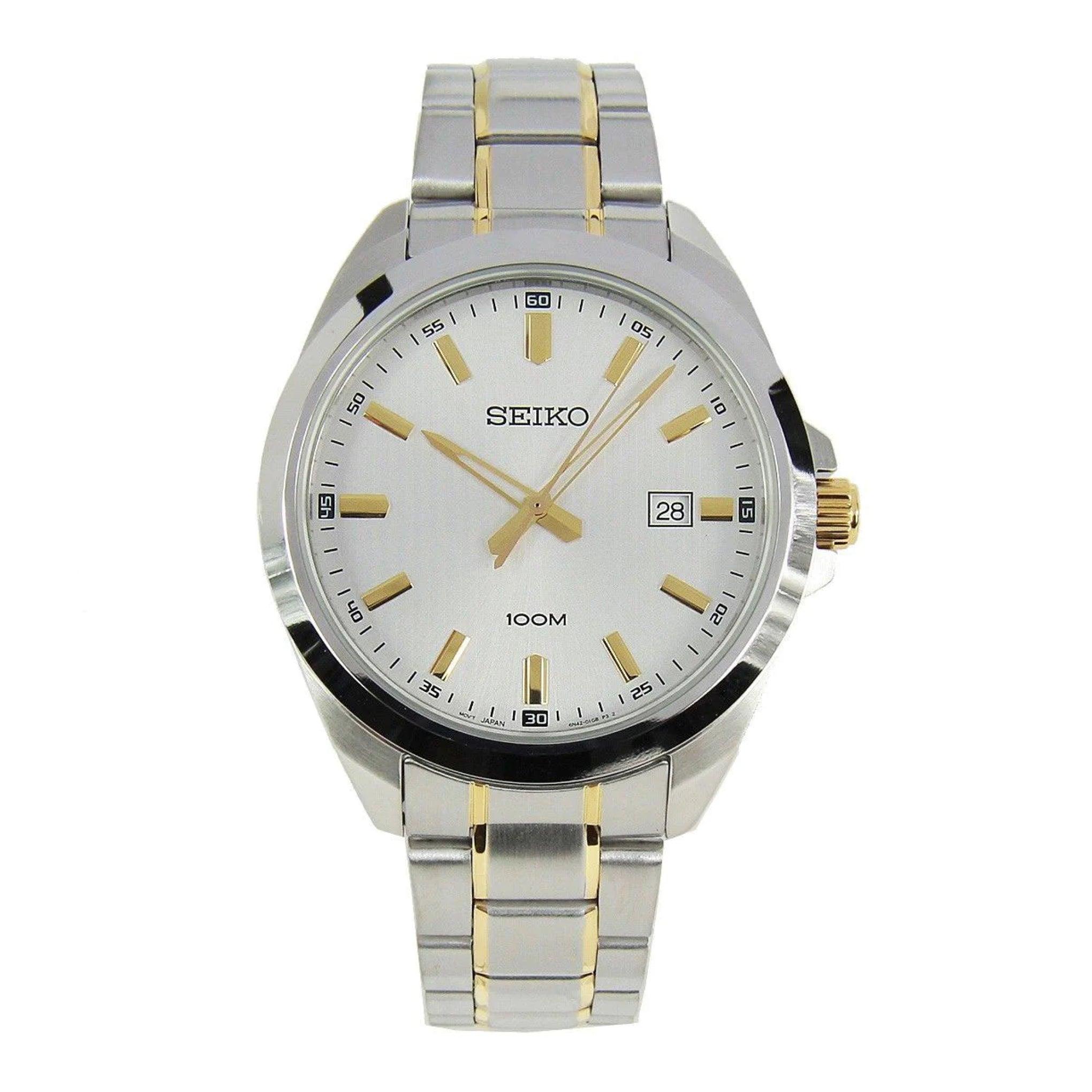 Seiko Men's Quartz Analog Display And Stainless Steel Watch Sur279p1