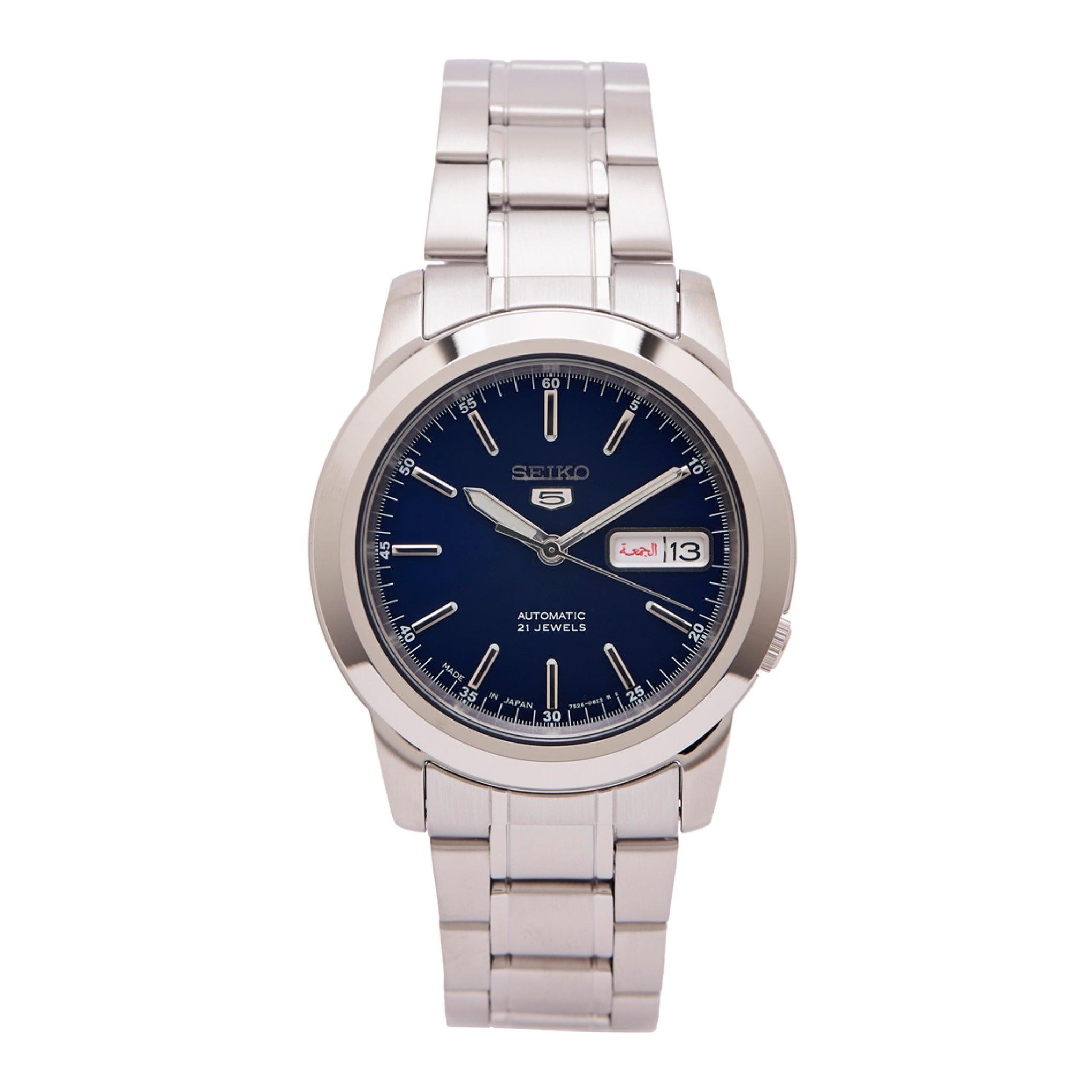 Seiko Men's Series 5 Automatic Blue Dial Stainless Steel Watch Snke51j1