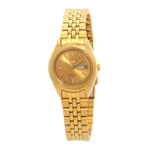 Seiko Seiko 5 Women's Automatic Gold Dial Stainless Steel Watch Symf62j1 - SW1hZ2U6MTgyMjU5MA==