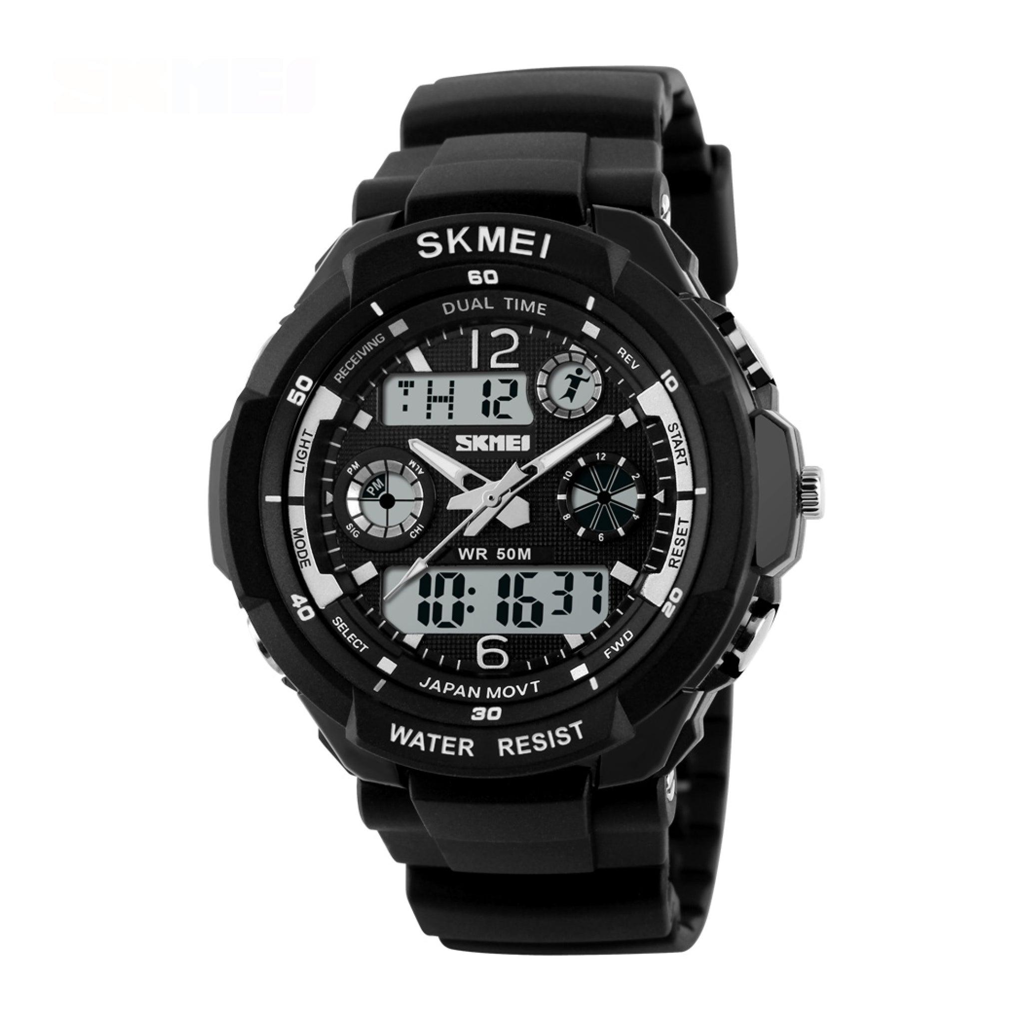 Skmei Men's Sports Dual Display Analogue And Digital Black Watch 0931