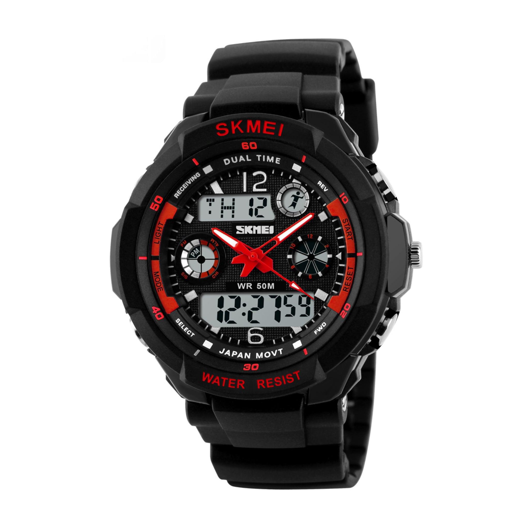 Skmei Men's Sports Dual Display Analogue And Digital Red Watch 0931
