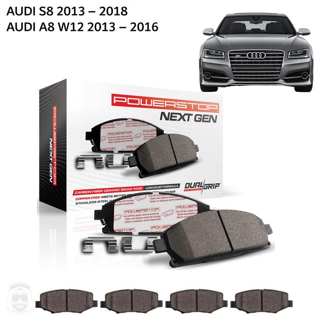 Audi S8 2013 to 2018 - Carbon Fiber Ceramic Brake Pads by PowerStop NextGen - SW1hZ2U6MTkxOTYxNw==