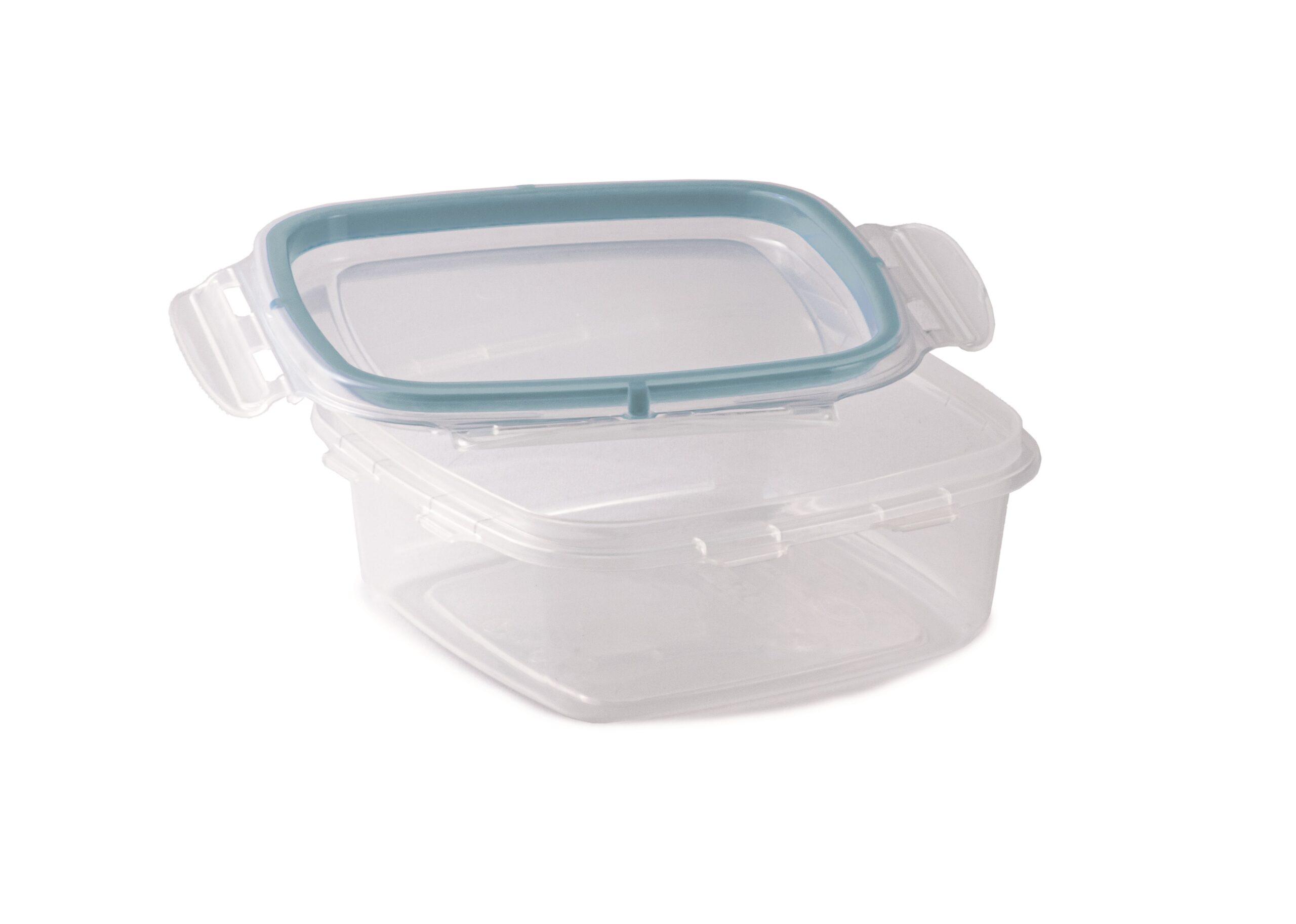 Snips 3 Pieces Snipslock Square Containers 500 ml Set Blue Transparent PP TPE