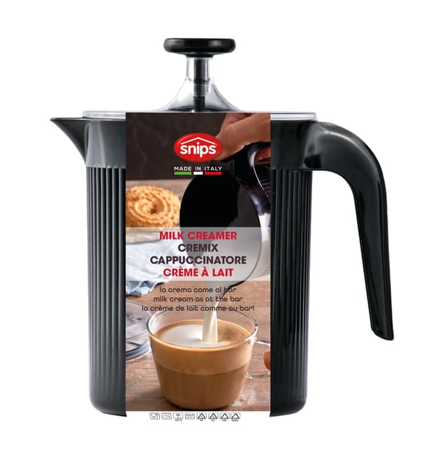 خفاقة الحليب اليدوية صناعة ايطاليا أسود من سنيبس Snips Cappuccino Maker Milk Creamer