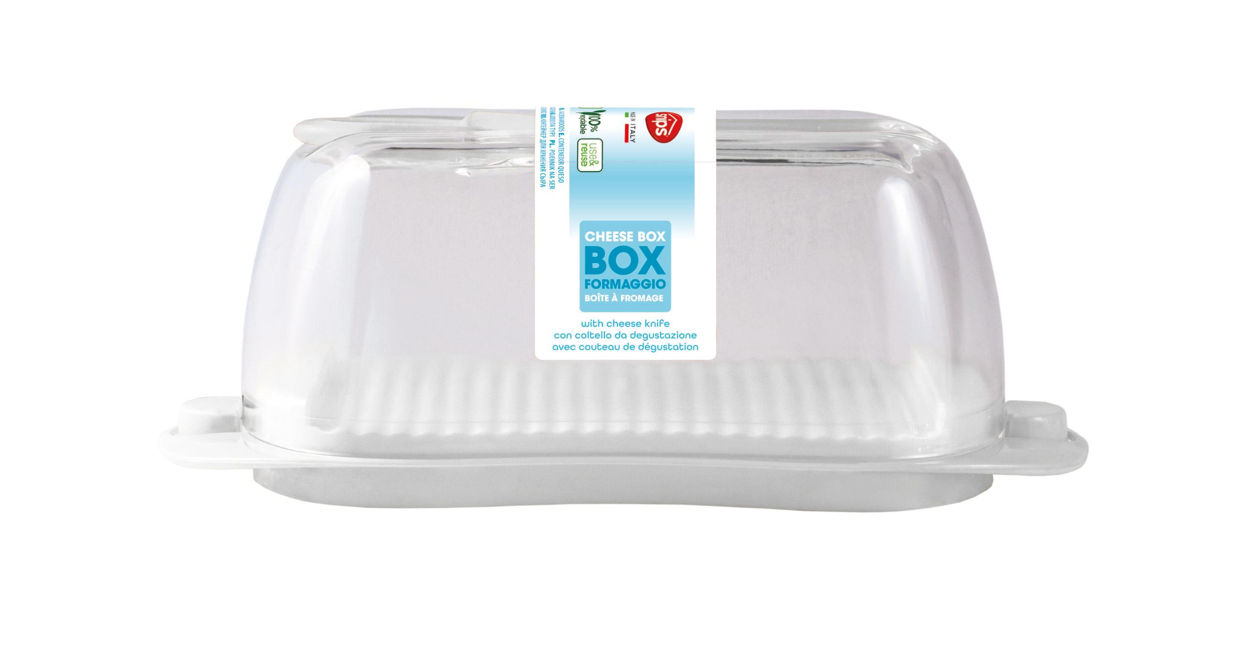 حافظة طعام بلاستيك للجبن 3 لتر صناعة ايطاليا أبيض وشفاف من سنيبس Snips Cheese Box