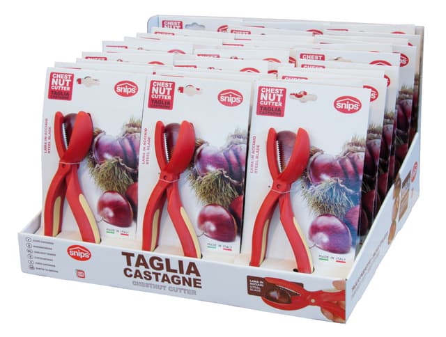 كسارة كستنا حديد 19.5 سم صناعة ايطاليا سنيبس Snips Chestnut Cutter Red Iron PP TPE