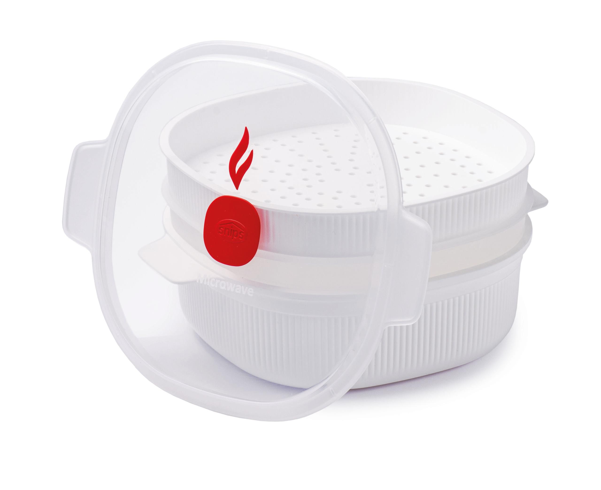 Snips Microwave Dish Steamer 4 Liter Red White PP