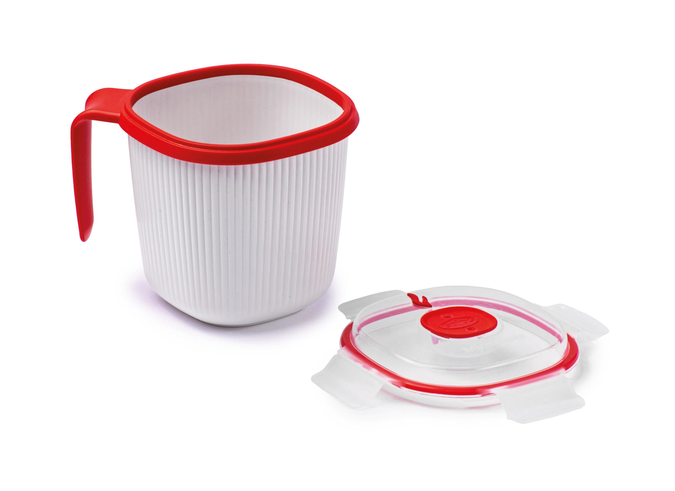 Snips Microwave Milk, Tea, Soup Warmer Mug 700 ml Red White PP