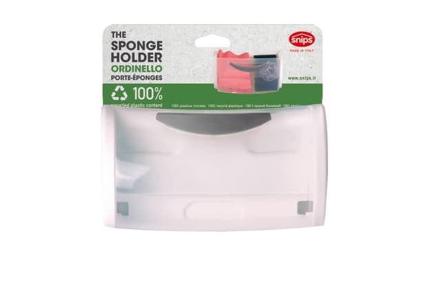 حامل ليفة الجلي بلاستيك من ايطاليا أبيض Snips Ordinello Sponge Holder