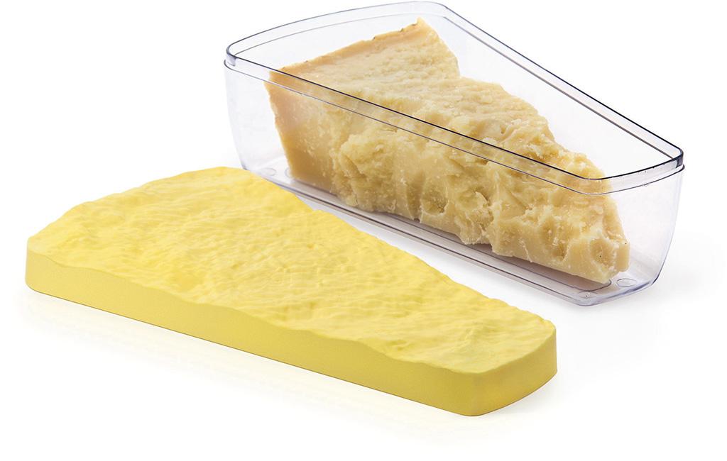 حافظة طعام بلاستيك لجبنة بارميزان 0.9 لتر أصفر وشفاف من سنيبس Snips Parmesan Cheese Saver