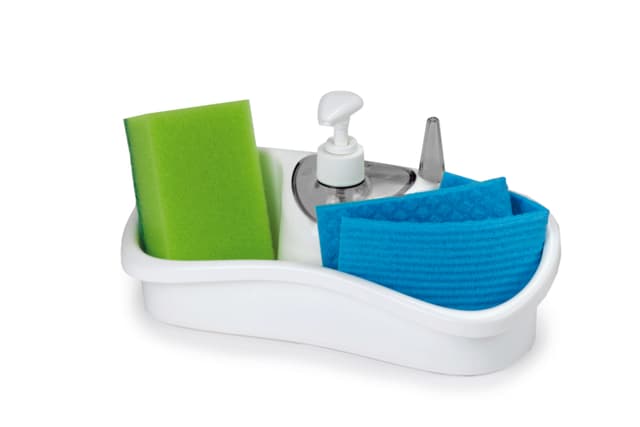 موزع صابون مع حامل إسفنج بلاستيك صناعة ايطاليا أبيض من سنيبس Snips Saponello Soap Dispenser