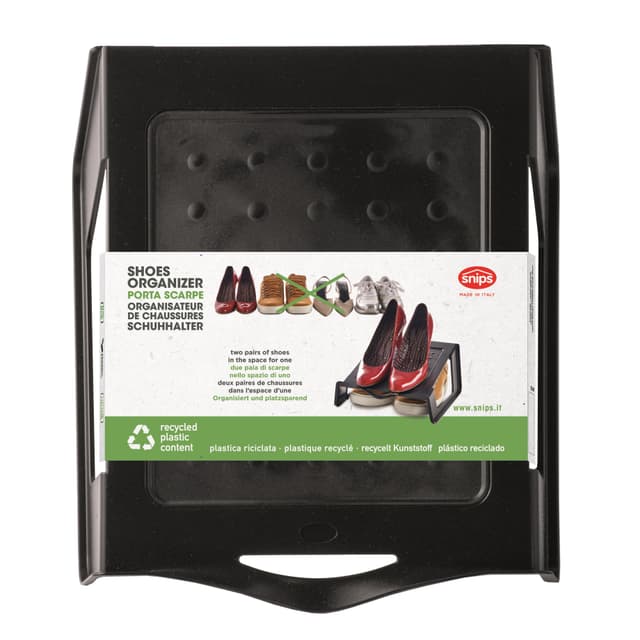 منظم أحذية بلاستيك أسود من سنيبس Snips Shoes Organizer