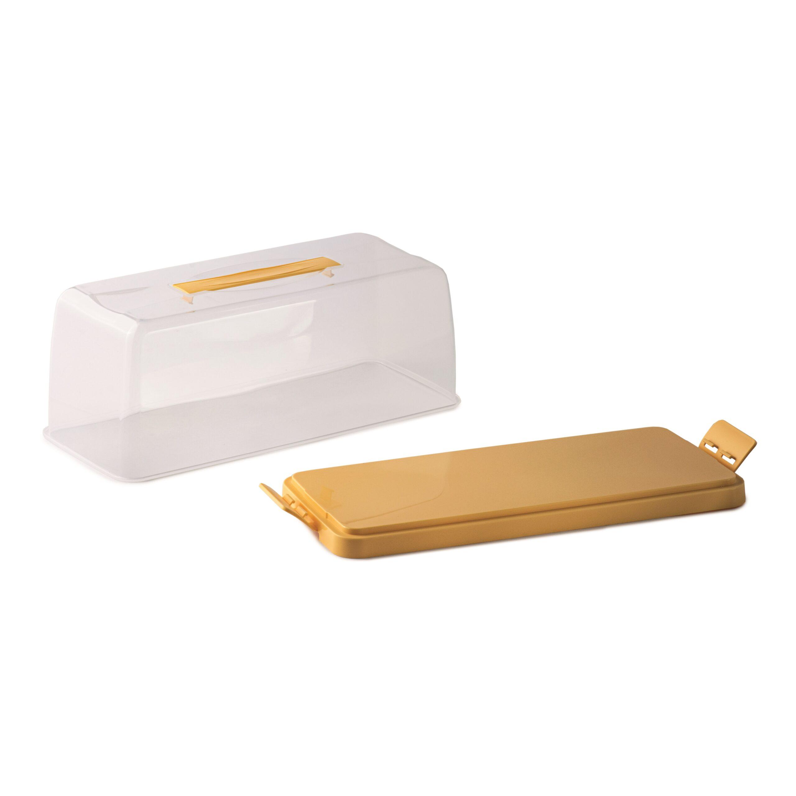 Snips Transparent & Yellow Plumcake Keeper Transparent Yellow PP