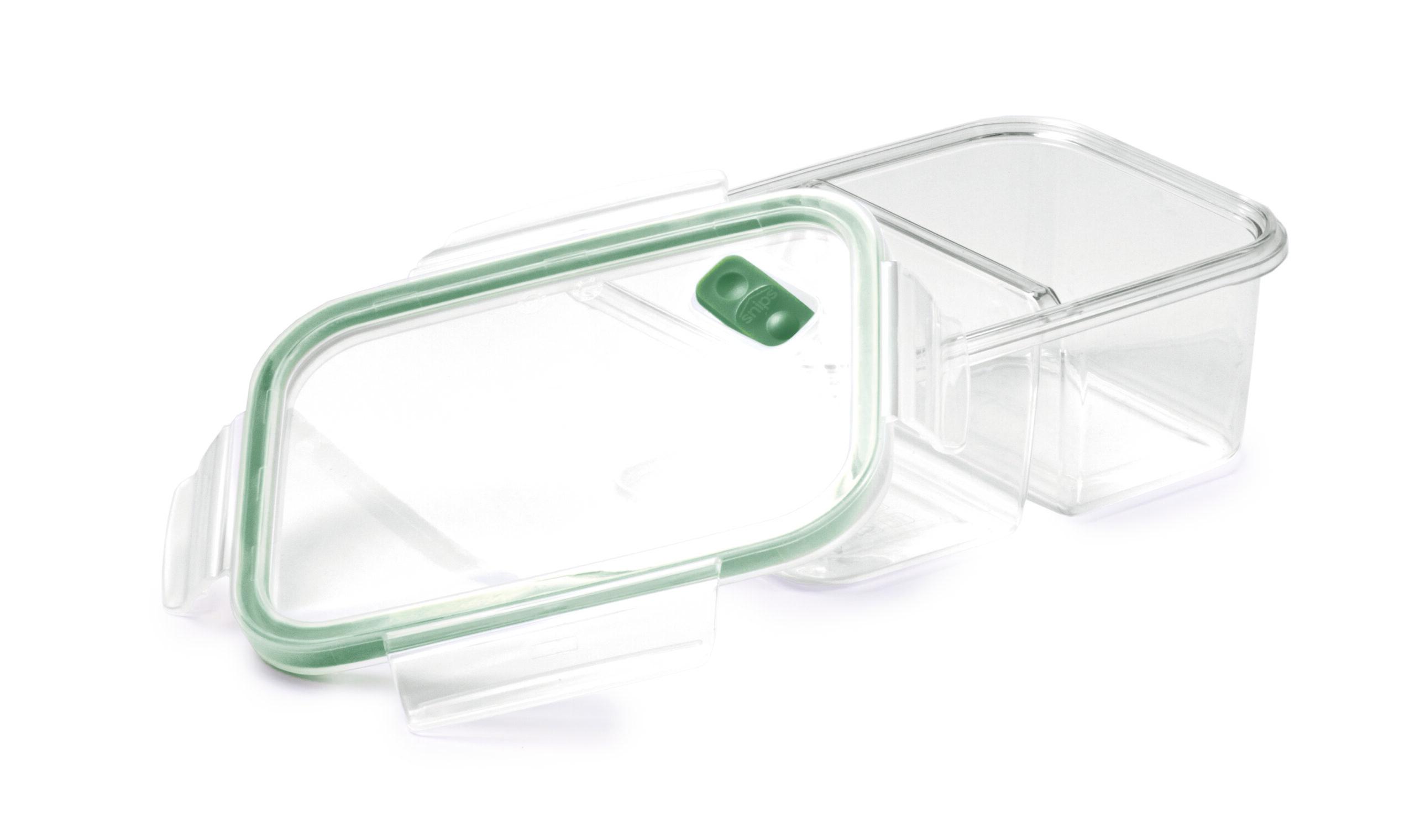 لانش بوكس بلاستيك 800 مل صناعة ايطاليا أخضر من سنيبس Snips Tritan Renew Airtight Rectangular Lunch Box