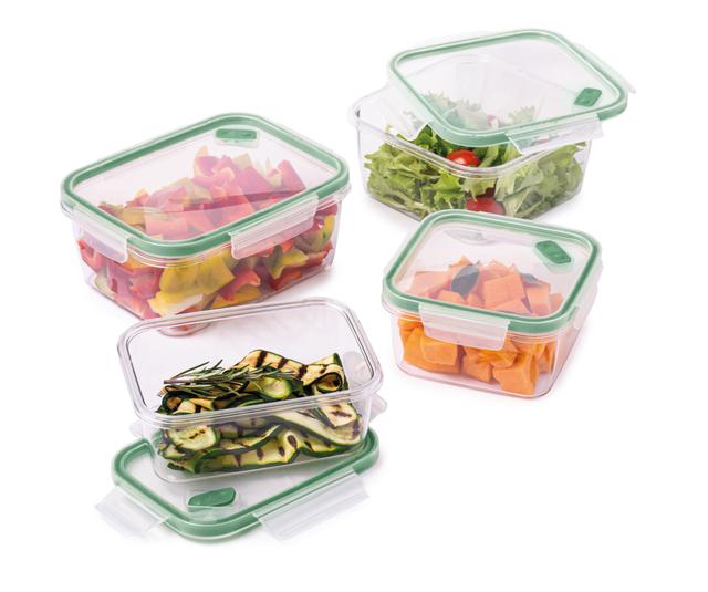 علبة بلاستيك بغطاء 1.4 لتر صناعة ايطاليا لون أخضر وشفاف من سنيبس Snips Tritan Renew Square Food Container - SW1hZ2U6MTg1ODQ4MQ==