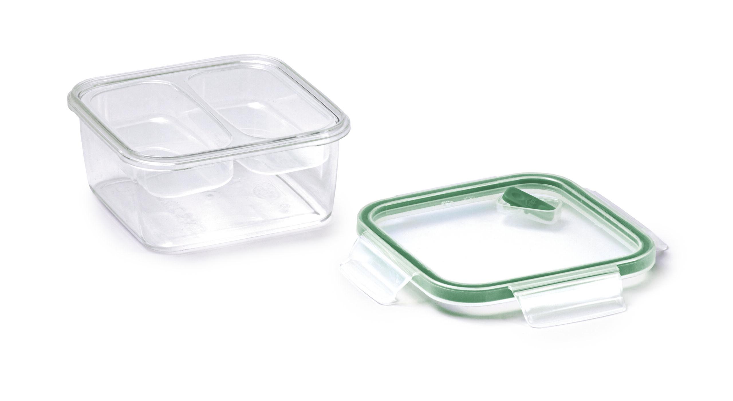 Snips Tritan Renew Airtight Square Lunch Box 800 ml Green Transparent PP