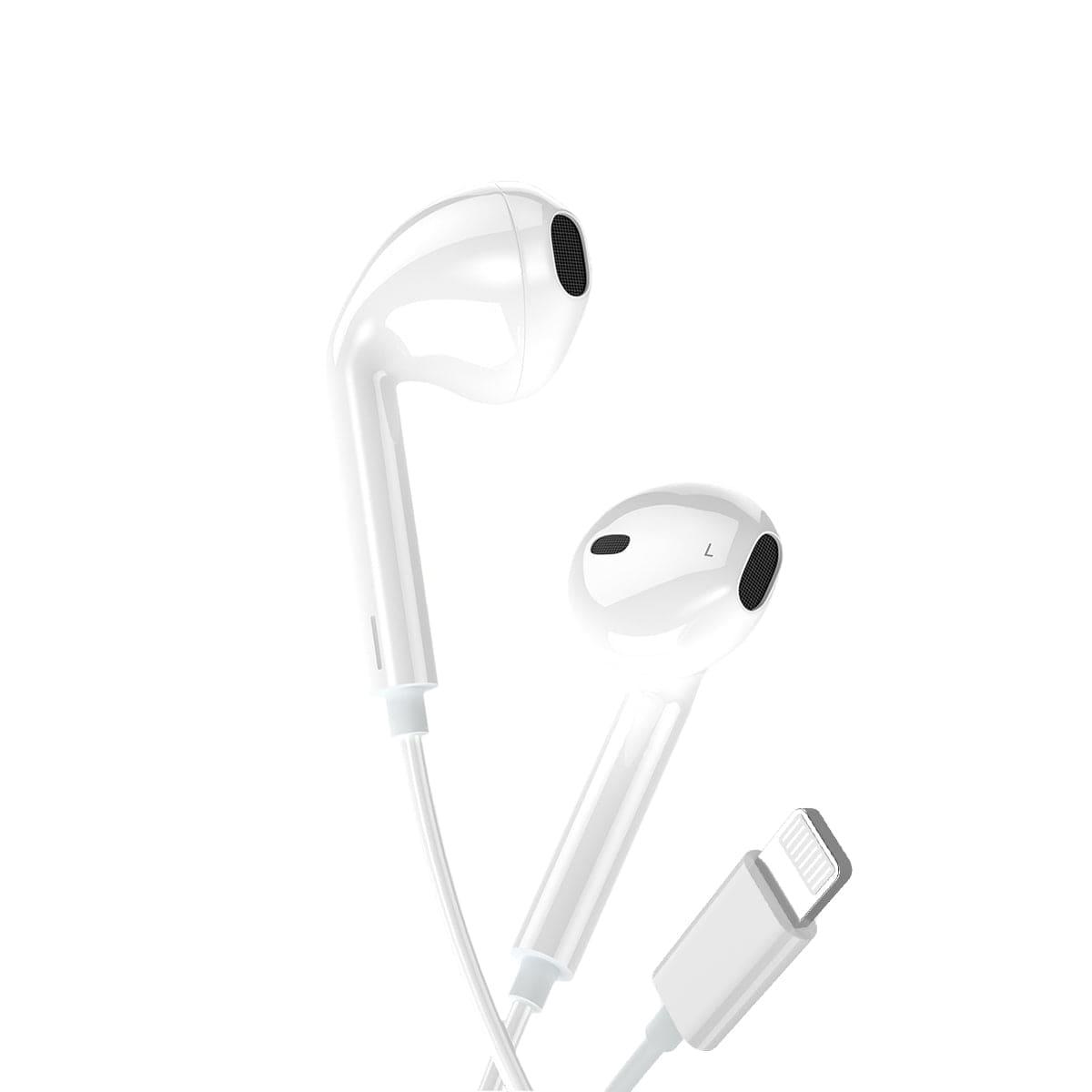 سماعة ايفون سلك اي كيو تاتش IQ Touch Wired Earbuds Headphones Lightning Plug