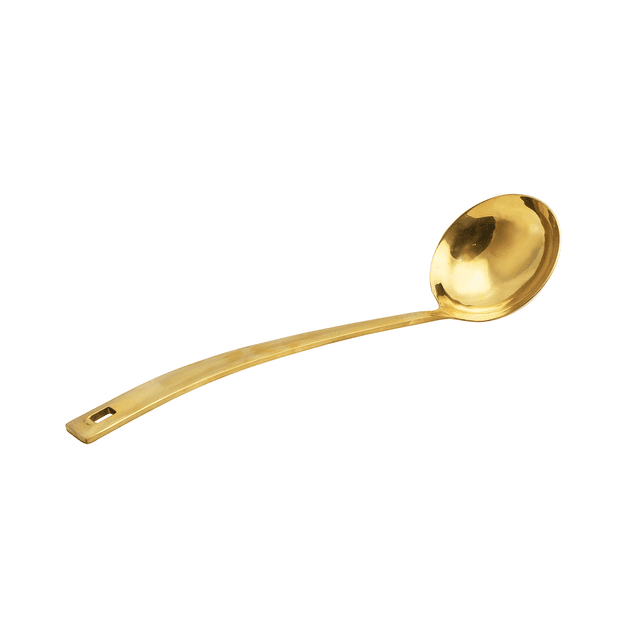 ملعقة غرف الحساء ستانلس ستيل لون ذهبي Stainless Steel Gold Ladle 13" - SW1hZ2U6MTg1MDg1OQ==