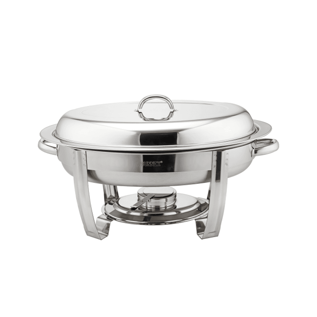 سخان بوفيه بيضاوي 5.5 لتر ستانلس ستيل فضي سانكس Sunnex Regal Stainless Steel Chafer Oval