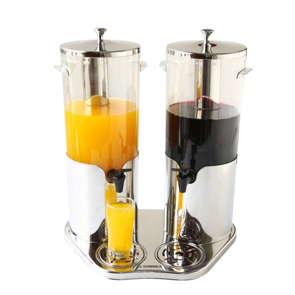 موزع مشروبات صغير 5 لتر ستانلس ستيل فضي  شفاف سانكس Sunnex Stainless Steel Marbella Mini Beverage Dispenser - SW1hZ2U6MTg2MDQyOQ==