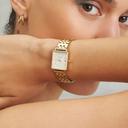 The Mini Boxy 22mm Gold Steel White Sunray Dial Watch Qmwsg Q021 - SW1hZ2U6MTgyODY4OA==